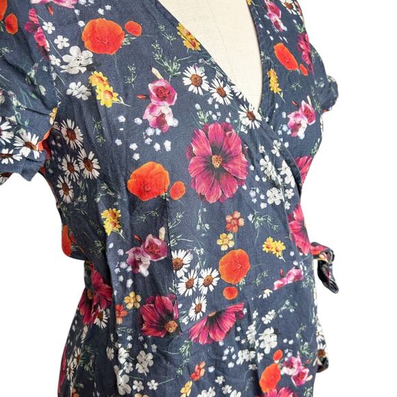 Marine Layer Mini Wrap Floral Dress - Picture 3 of 5